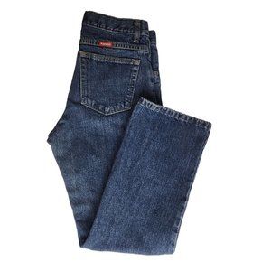Wrangler Boys Blue Jeans Regular Straight Size 16 Adjustable Waist Denim Pants